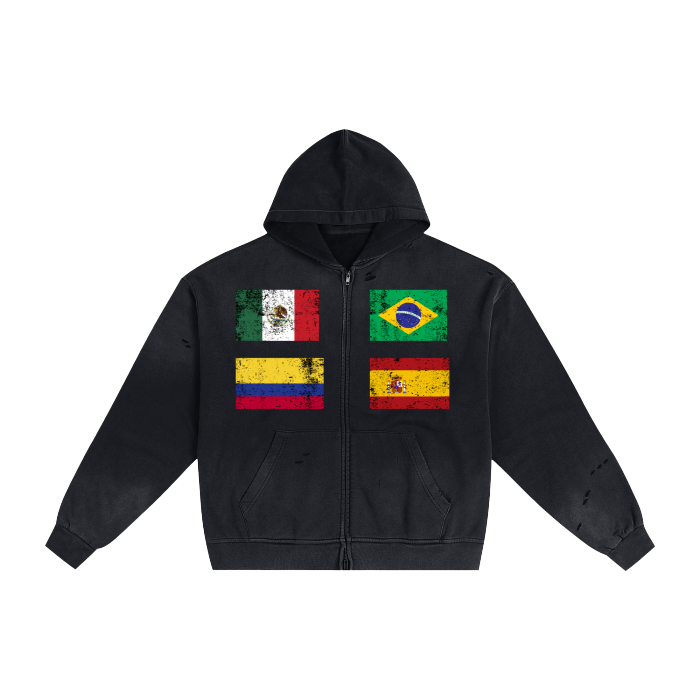 BLACK FLAG ZIP-UP